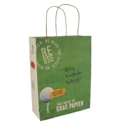 Sac en 50% papier d?herbe sans arbres Sac en 50% papier d?herbe sans arbres