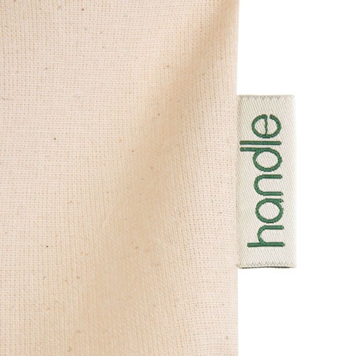 140 g/m2 organic cotton shopping bag, long handles