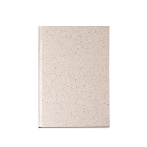 ORGANIC RIGID. Bloc-notes A5 avec couverture rigide fabriquée à partir de matière organique d'éléphant (80%)