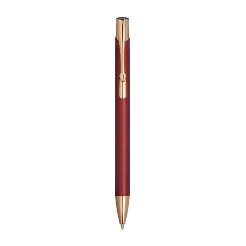 Aluminium snap pen with rose gold metal details Aluminium snap pen with rose gold metal details