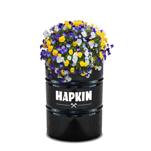 Botanical Barrel Big Black | 200 Liter Planter Botanical Barrel Big Black | 200 Liter Planter