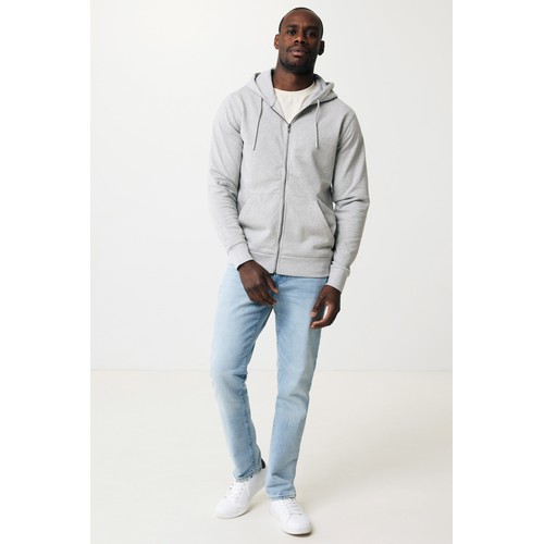 Sweat à capuche avec zip en coton recyclé IQONIQ Abisko