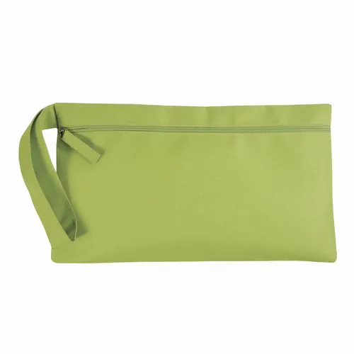 Polyester briefcase with zip closure and handle