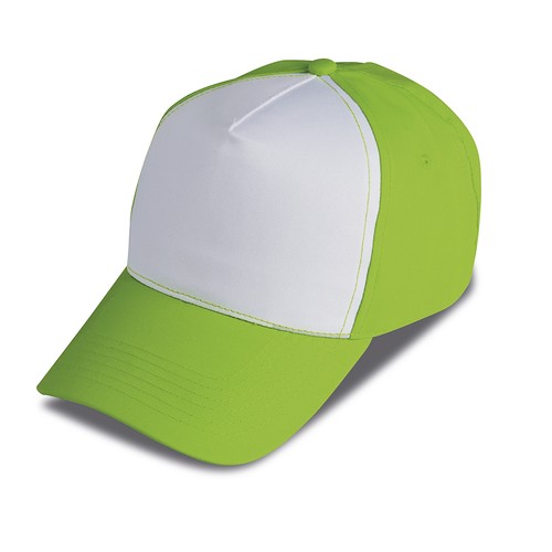 GORRA DE GOLF BICOLOR DE 5 PANELES 100% POLIÉSTER