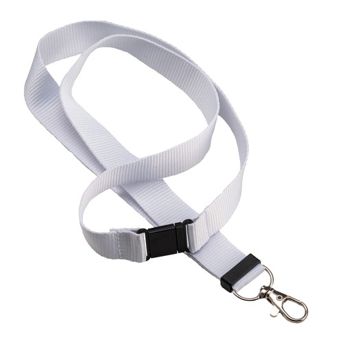 Recycled polyester R-PET lanyard with carabiner and safety hook