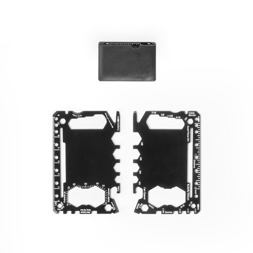 PEEBLES. Stainless steel multifunction card with 20 functions