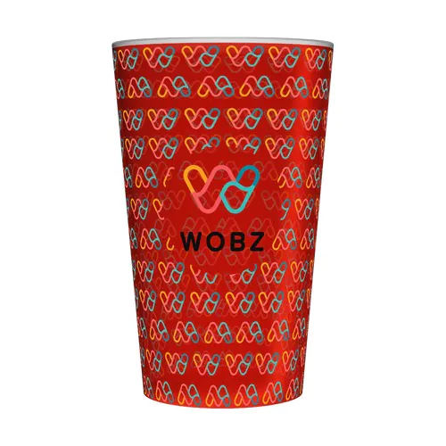 Personalisierbarer Mehrwegbecher 25 CL durchsichtig rot - im Vierfarbendruck Personalisierbarer Mehrwegbecher 25 CL durchsichtig rot - im Vierfarbendruck