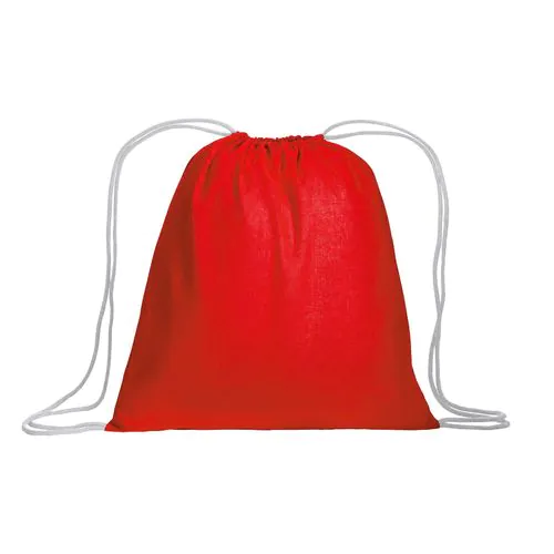Sac à dos en coton 120 g/m2, avec fermeture à étranglement. Il est certifié OEKO-TEX®. Sac à dos en coton 120 g/m2, avec fermeture à étranglement. Il est certifié OEKO-TEX®.