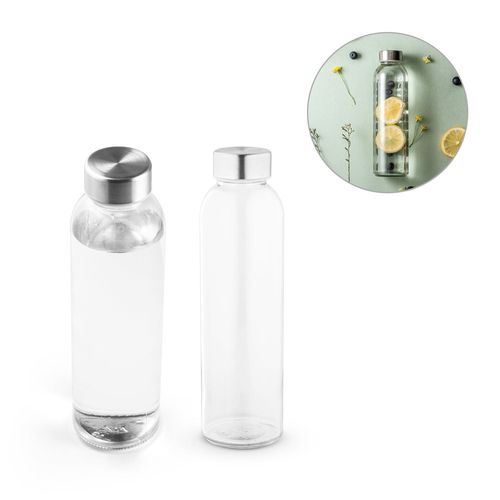 SOLER. Sublimation glass bottle and stainless steel cap 500 mL SOLER. Sublimation glass bottle and stainless steel cap 500 mL