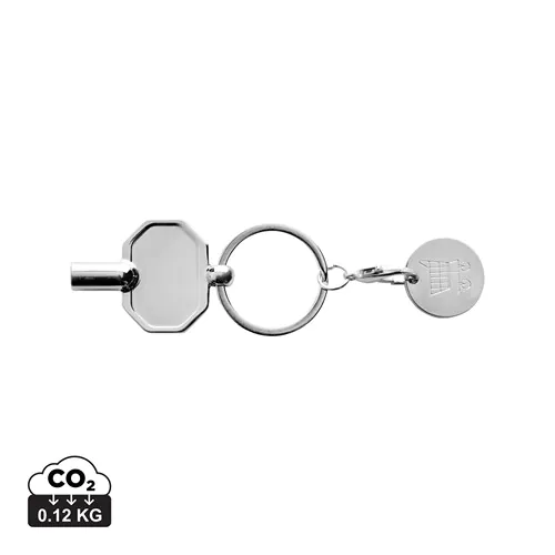 RCS recycled zinc alloy radiator key keychain with coin RCS recycled zinc alloy radiator key keychain with coin