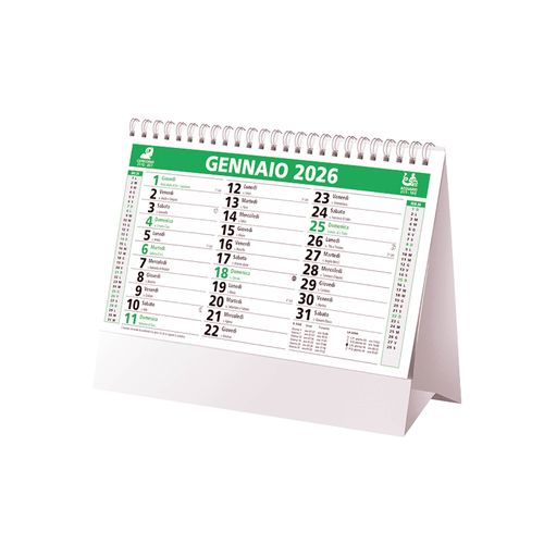 2026 Two-Colour Monthly Desk Calendar, 13 sheets on matte coated paper