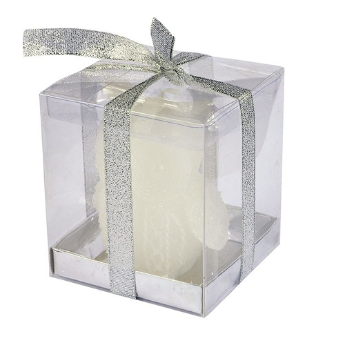 BOUGIE CHOUETTE BLANCHE AVEC GLITTER BOUGIE CHOUETTE BLANCHE AVEC GLITTER