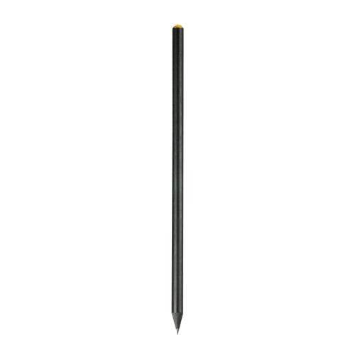 Black wooden pencil with graphite lead, black wood, cylindrical cross-section Black wooden pencil with graphite lead, black wood, cylindrical cross-section