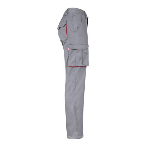 VL FIDES. Two-tone, multi-pocket stretch trousers (240g/m²), in cotton (46%), EME (38%) and polyester (16%)