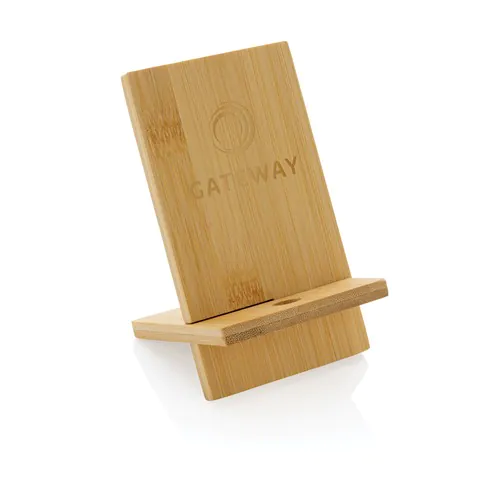 Bamboo phone stand in kraft box Bamboo phone stand in kraft box