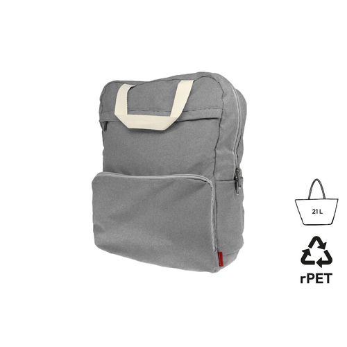 Faltbarer Rucksack 'Cordoba', meliertes Grau RPET Faltbarer Rucksack 'Cordoba', meliertes Grau RPET