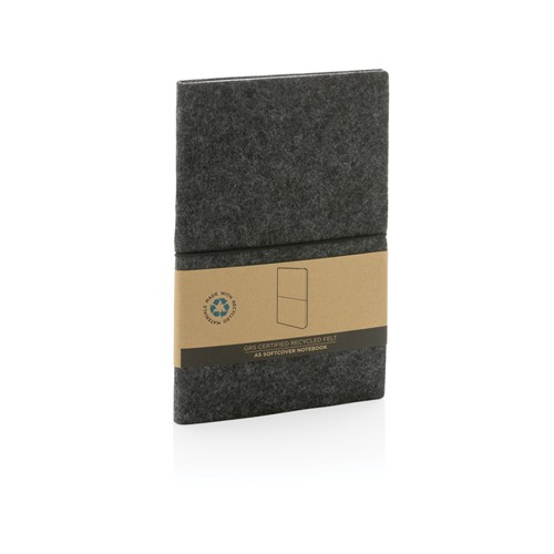 GRS-gecertificeerd gerecycled vilten A5 notitieboek GRS-gecertificeerd gerecycled vilten A5 notitieboek