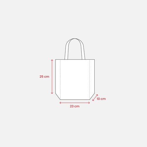 80 g/m2 non-woven fabric mini shopping bag with gusset and short handles 80 g/m2 non-woven fabric mini shopping bag with gusset and short handles