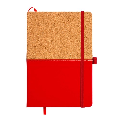 Carnet en liège et PU, feuilles lignées de couleur ivoire, 80 pag. de 70 gr,papier recyclé