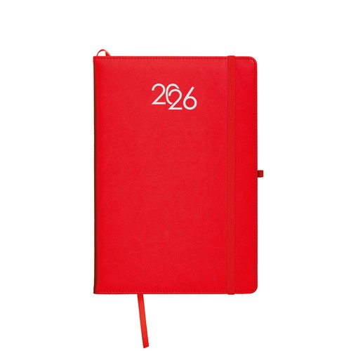 Agenda hebdomadaire 2026, couverture rigide en PU thermocollé avec piqûres Agenda hebdomadaire 2026, couverture rigide en PU thermocollé avec piqûres