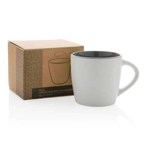 Ceramic mug with coloured inner 300ml Ceramic mug with coloured inner 300ml