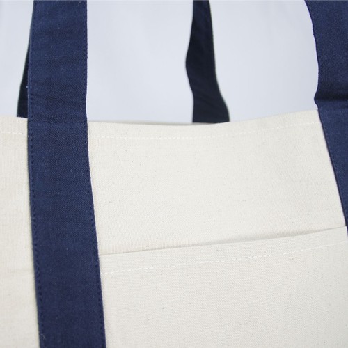 Cabas coton OXFORD recyclé - Bleu Marine