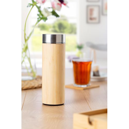 Bamboo and stainless steel double walled bottle Yara