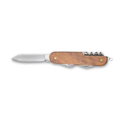 BELPIANO. Multifunction pocket knife in stainless steel and wood BELPIANO. Multifunction pocket knife in stainless steel and wood