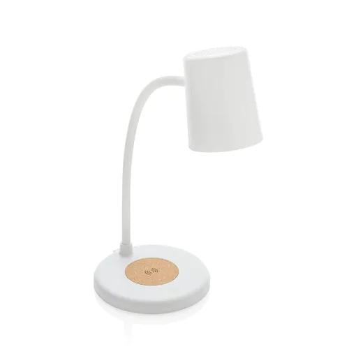 Zenara RCS recycled plastic and cork 15W wireless desk lamp Zenara RCS recycled plastic and cork 15W wireless desk lamp