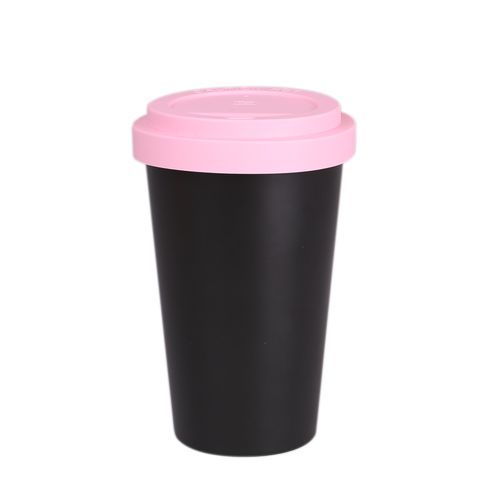 Beker Freedom Classic 280ml satijnzwart/roze