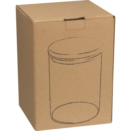 Borosilicate glass jar with pine wood lid, 700 ml