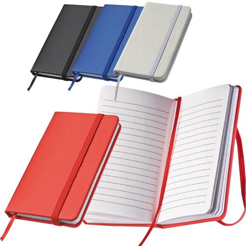 Carnet de poche avec marque-page et fermeture élastique