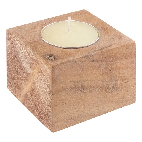 Porta candela in legno candela inclusa Conselve