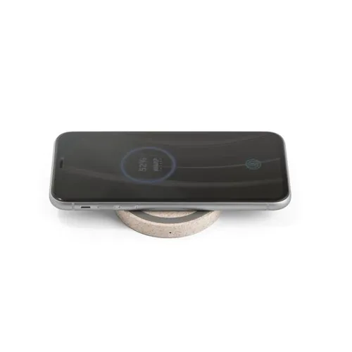 CUVIER. 5W draadloze oplader in ABS en strovezel CUVIER. 5W draadloze oplader in ABS en strovezel
