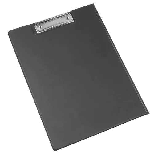 Cartella in plastica con Portablocco A4, con molla e portapenna