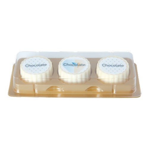 Logo bonbon, white chocolate Logo bonbon, white chocolate