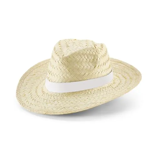 EDWARD RIB. Natural straw hat with sublimated ribbon EDWARD RIB. Natural straw hat with sublimated ribbon