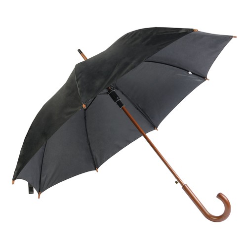 Automatic umbrella with wood shaft, ferrule and handle Automatic umbrella with wood shaft, ferrule and handle