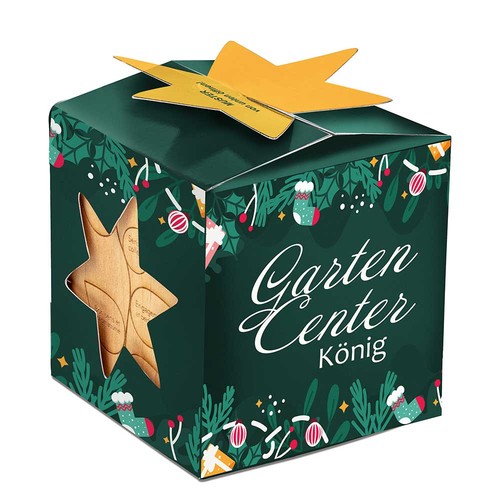 Pot cube bois Maxi en boite star-box avec graines - Piment