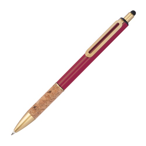 Ball pen with cork grip zone Ball pen with cork grip zone