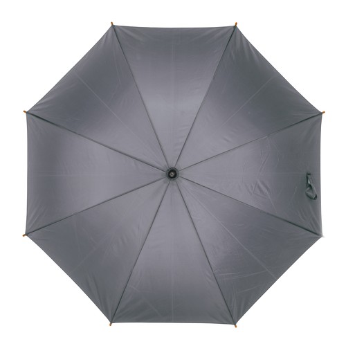 Automatic umbrella with wood shaft, ferrule and handle