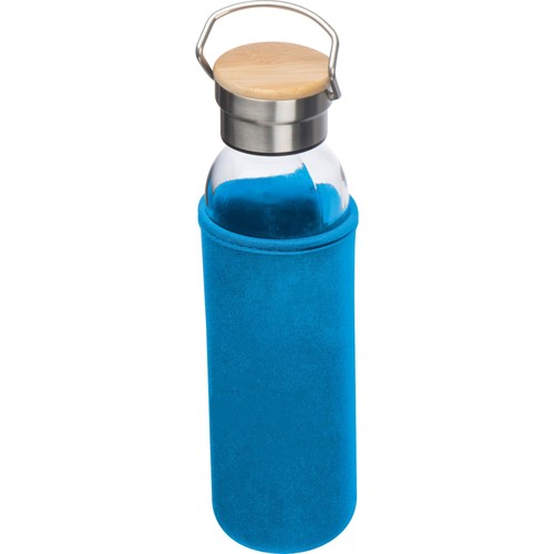 Glass bottle with neoprene sleeve, 600ml Glass bottle with neoprene sleeve, 600ml