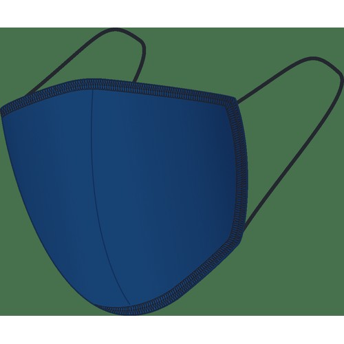 BLACK-BLACK cotton face mask