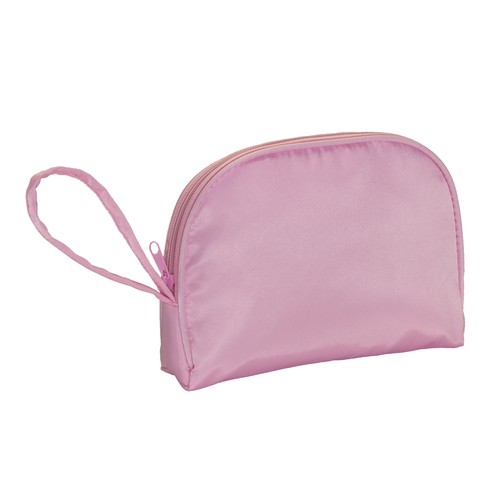 Soft polyester beauty case with practical carrying handle. Zipper closure and inner lining Soft polyester beauty case with practical carrying handle. Zipper closure and inner lining