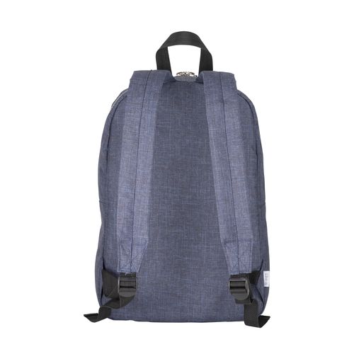 Laptop backpack in recycled PET with a melange effect Laptop backpack in recycled PET with a melange effect
