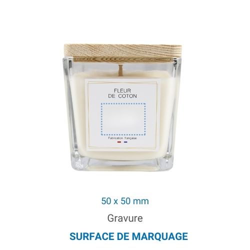 Bougie végétale GRASSE Carré 190g - France Baies givrées