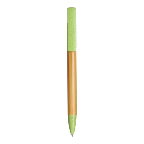 Bamboo and wheat straw twist pen with mobile phone stand