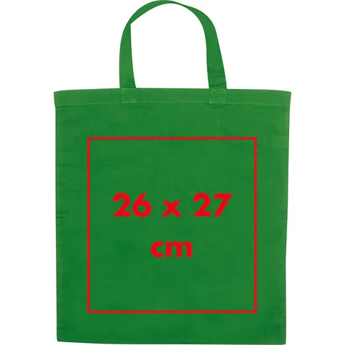 Bolsa de algodón con asas cortas