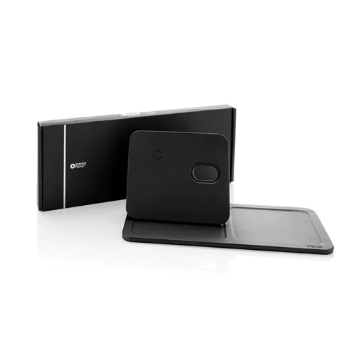 Base di ricarica wireless 3 in 1 Swiss Peak in rPU RCS