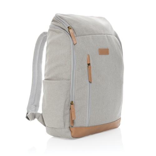 Impact AWARE™ 16 oz. recycled canvas 15" laptop backpack Impact AWARE™ 16 oz. recycled canvas 15" laptop backpack